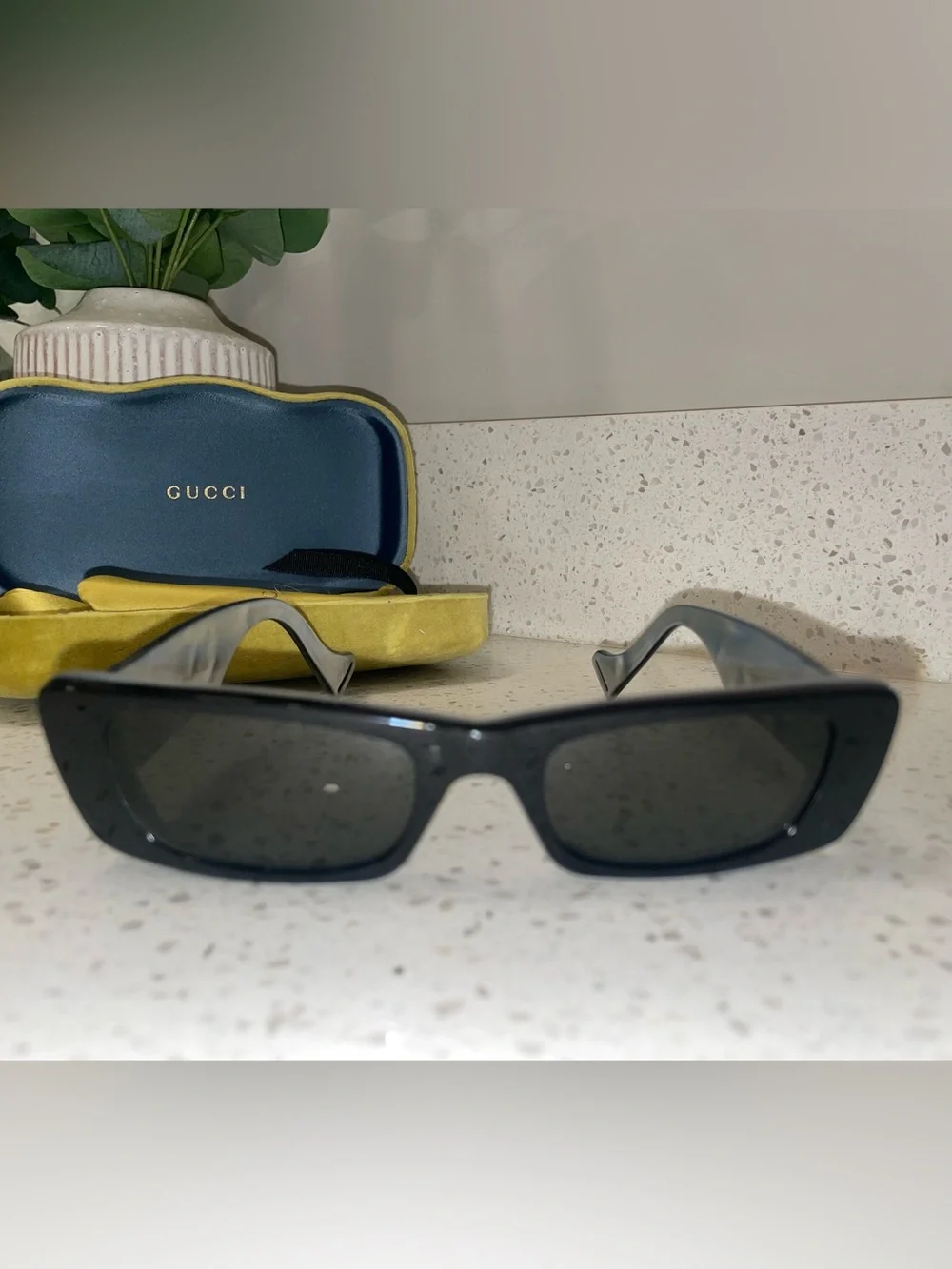 Gucci Black Sunglasses with Gold GG
